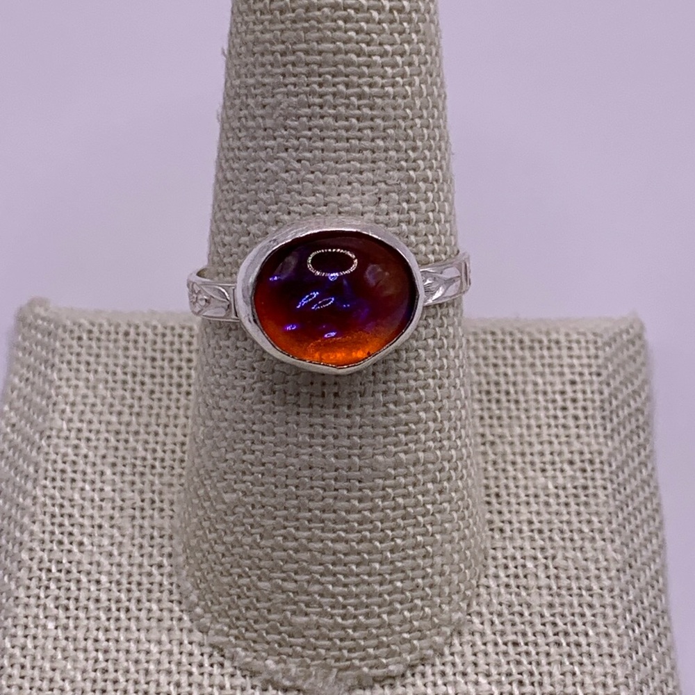 Dragons breath ring. Sterling size 8 3/4 - Picture 11 of 12